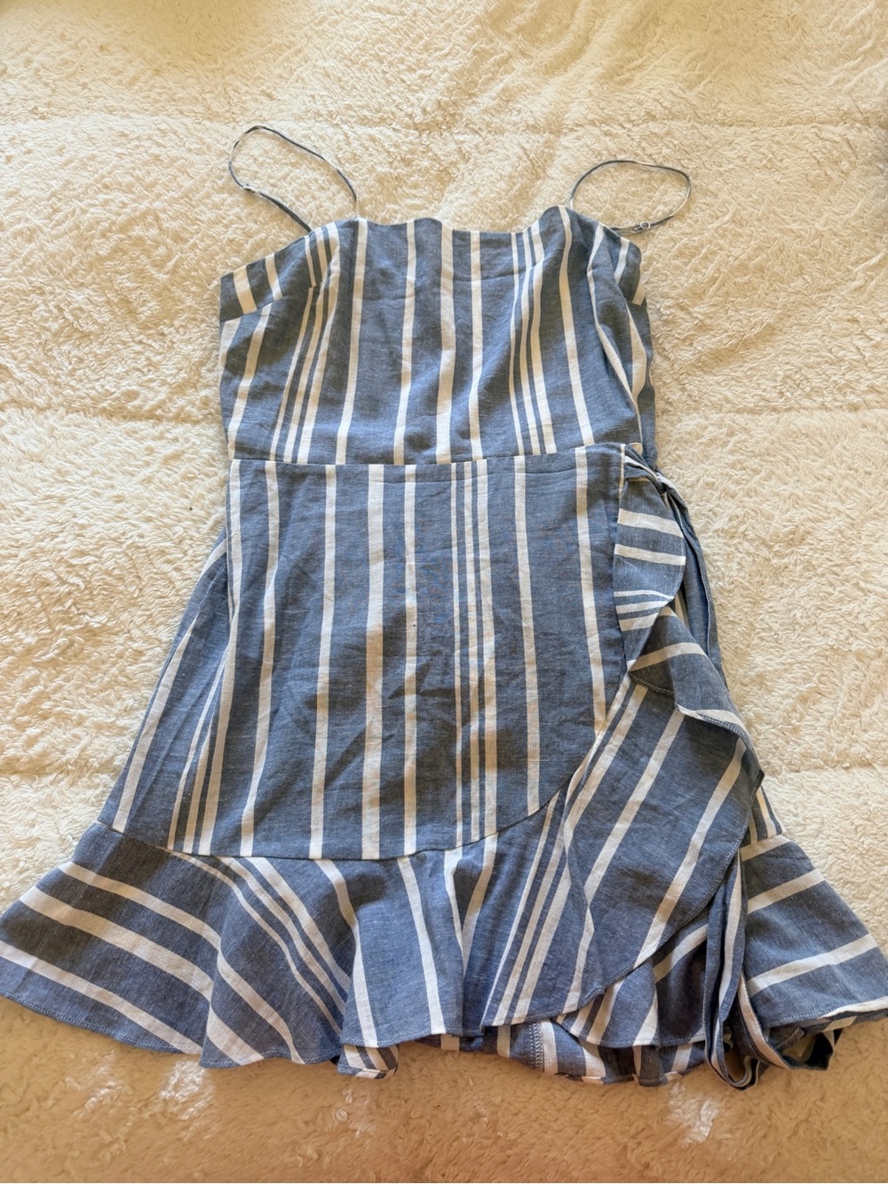Express Blue and White Striped Summer Dress